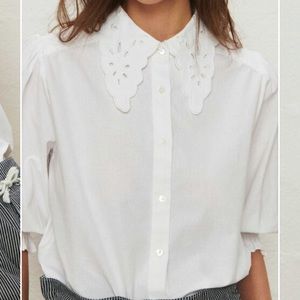 BA&SH Yseult Top in White - size 0 (xs)